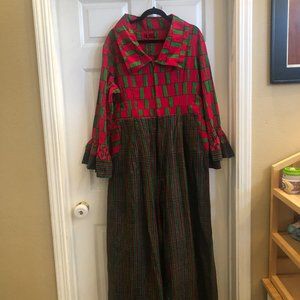 Vintage African Print wide leg print romper sz L/XL